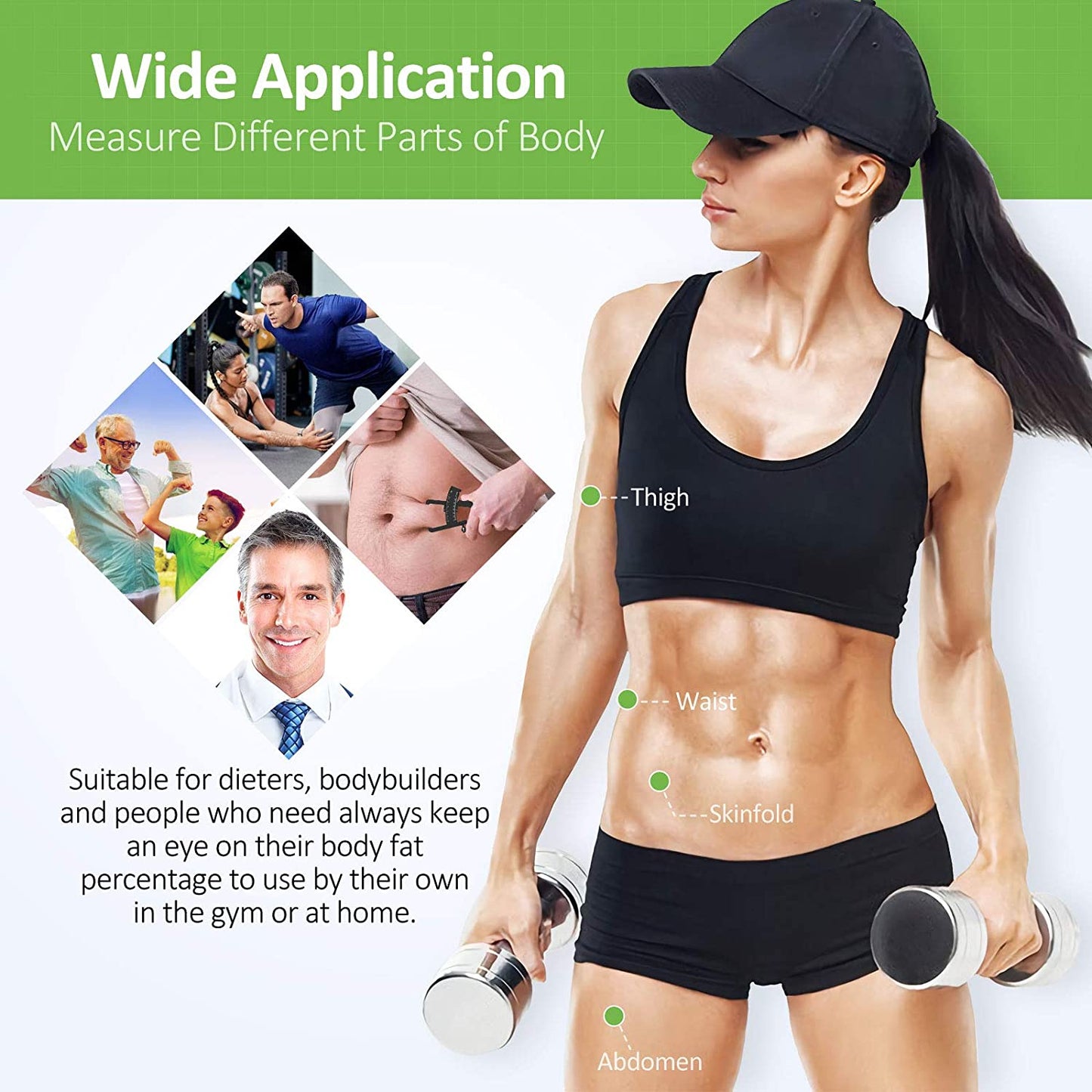 Body Fat Caliper Fat Measure Clipper