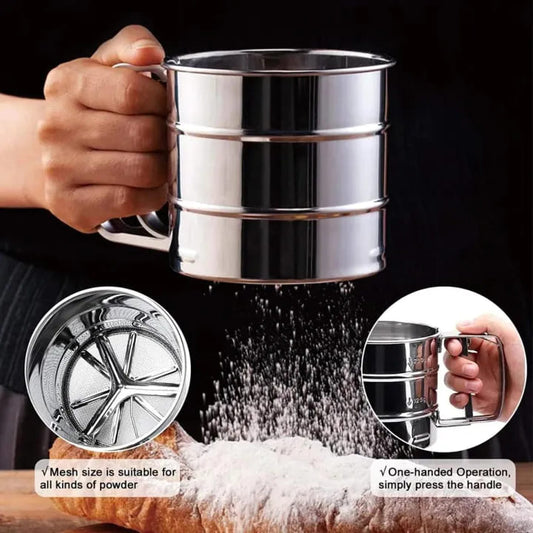 Efficient Stainless Steel Sifter for Fine Flour