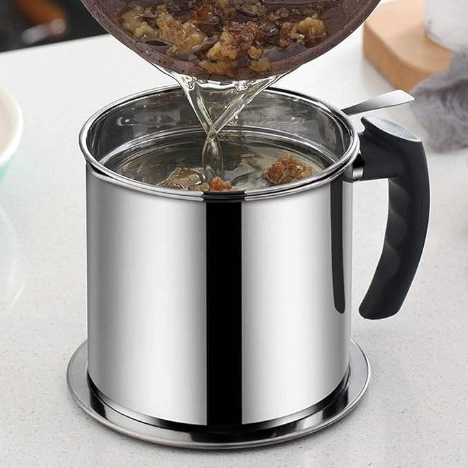 Effortless Oil Strainer Pot โ Clean, Reusable & Spill-Free Storage