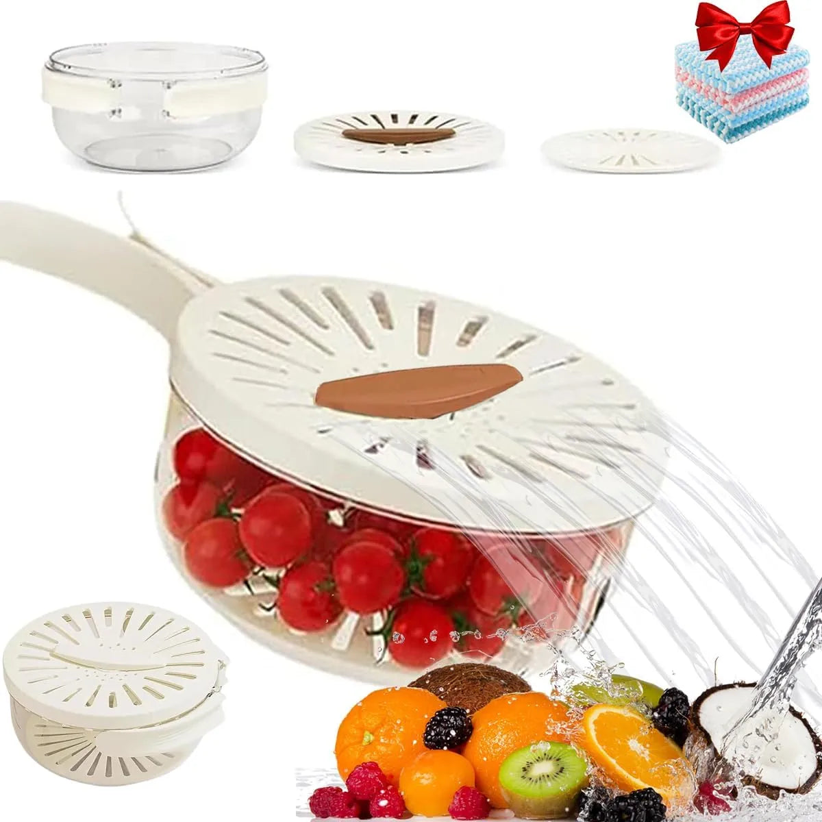 2 In 1 Multi-Functional Draining Basket With Lid