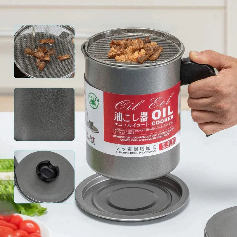 Effortless Oil Strainer Pot โ Clean, Reusable & Spill-Free Storage
