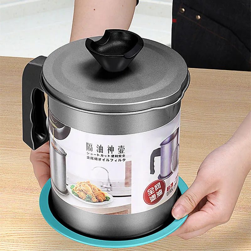 Effortless Oil Strainer Pot โ Clean, Reusable & Spill-Free Storage