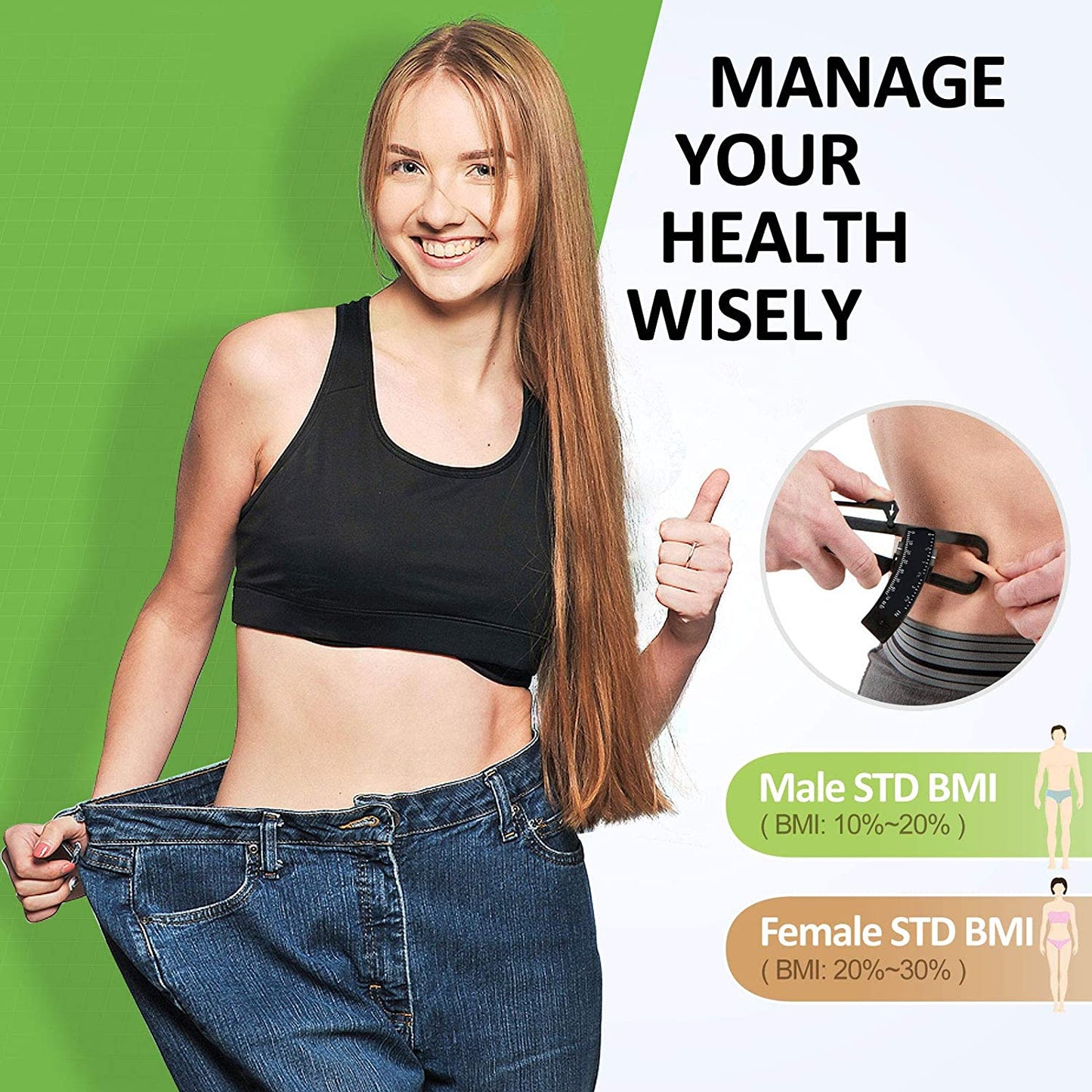 Body Fat Caliper Fat Measure Clipper