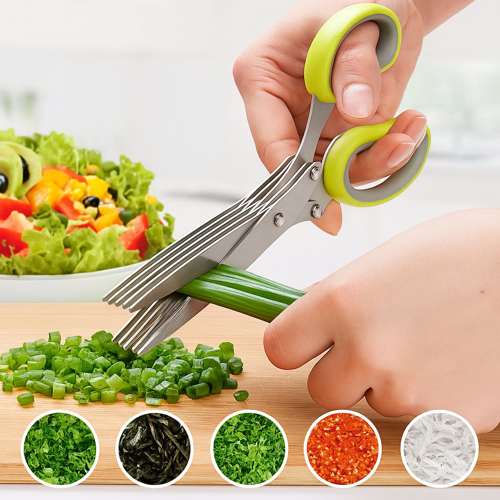 Multi-Layer Vegetable & Herb Chopping Scissor