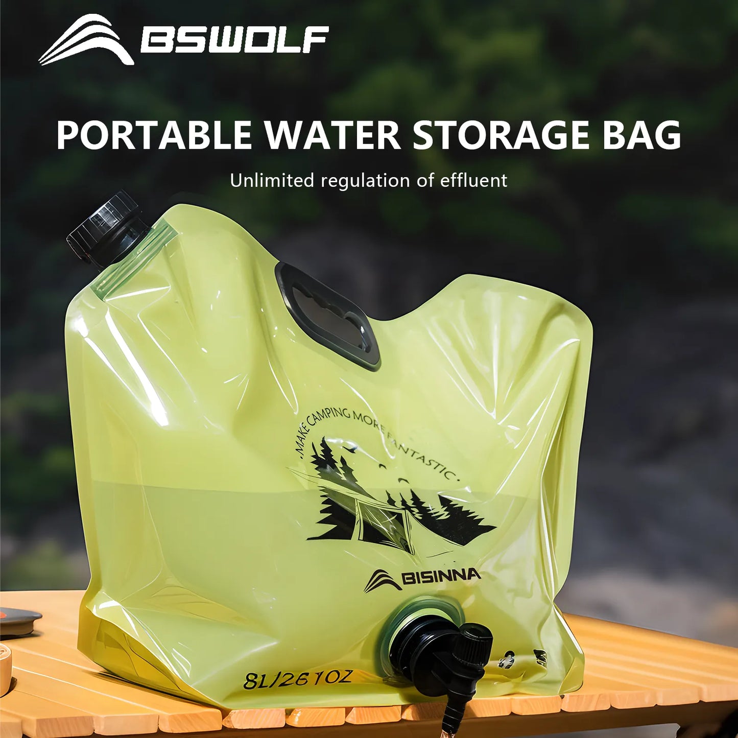 8 Lilter Foldable Camping Water Bag